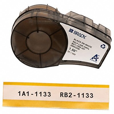 Label Cartridge 1-1/2 W Black/White