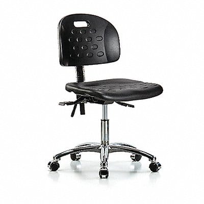 Poly Chair Chrome Low Casters Black