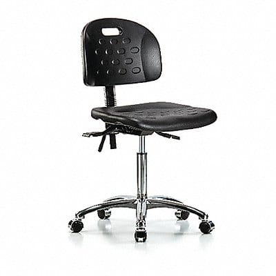 Poly Chair Chrome Med Tilt Cast Blk