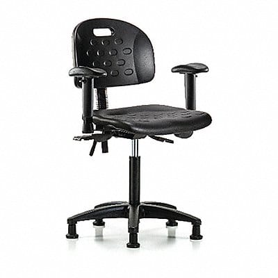 Poly Chair Med Tilt AA Glides Black