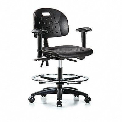 Poly Chair Med Tilt AA FR Cast Blk