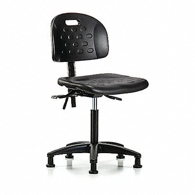 Poly Chair Med Tilt Glides Black