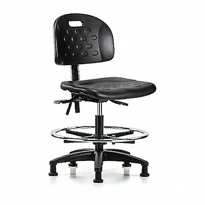 Poly Chair Med Tilt FR Glides Black