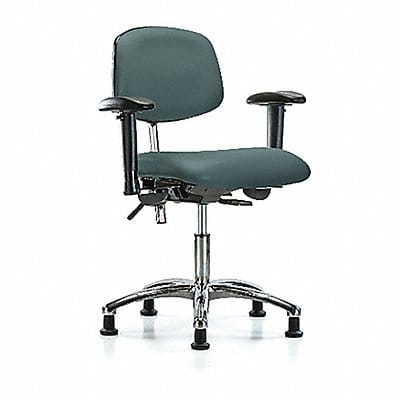 Vinyl CR Chair Low T AA Stat Blue