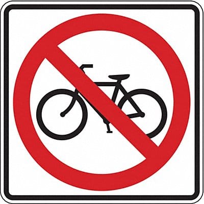 No Bicycles Traffic Sign 24 x 24