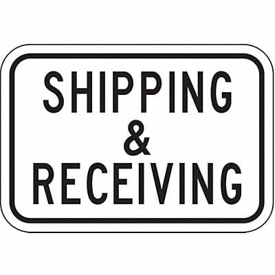 Rflctv Ship Receiving Sign 18x24in Alum