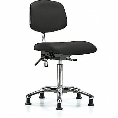 Vinyl Clean Room Chair Med Stat Blk