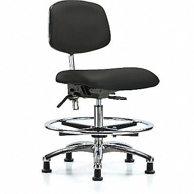 Vinyl CR Chair Med FR Stat Blk