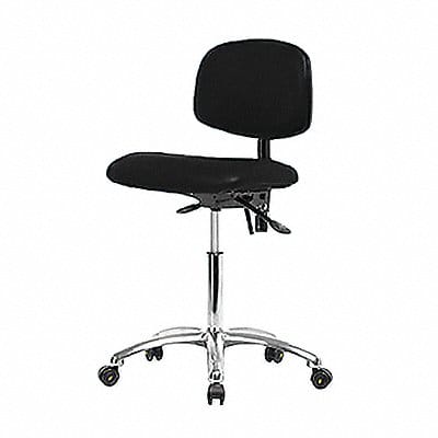 Vinyl ESD Chair Med Casters Black