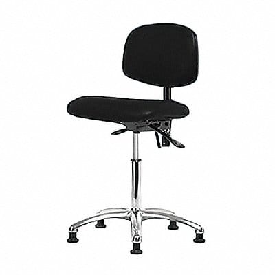 Vinyl ESD Chair Med Glides Black