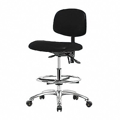 Vinyl ESD Chair Med FR Casters Black