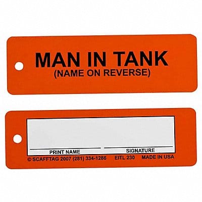 Man In Tank Tag 2 x 6-1/2 In Yel PK100