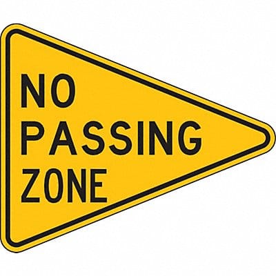 No Passing Zone Traffic Sign 38 x 48