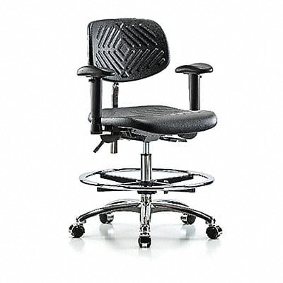 Poly CR Chair Med T AA FR Cast Blk