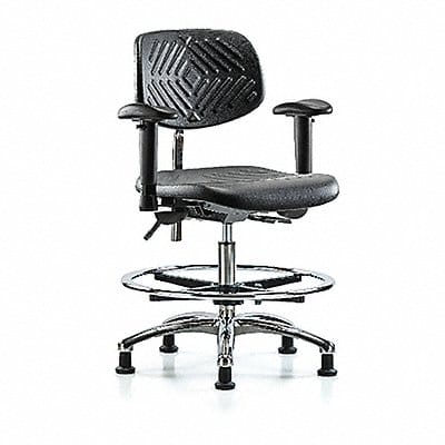 Poly CR Chair Med T AA FR Stat Blk