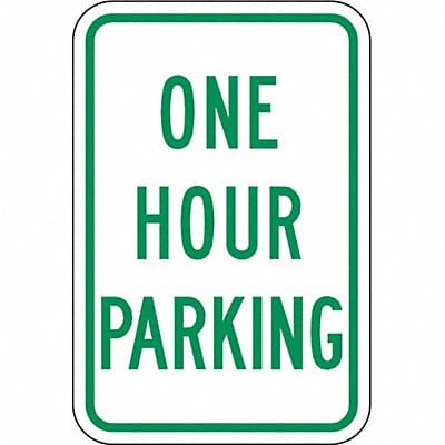 One Hour Parking Parking Sign 18 x 12