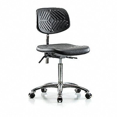 Poly Clean Room Chair Med Cast Black