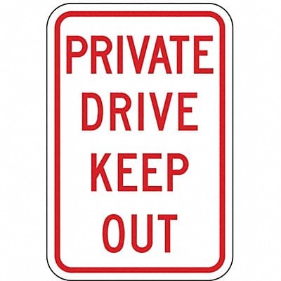 Private Drive Traffic Sign 18 x 12