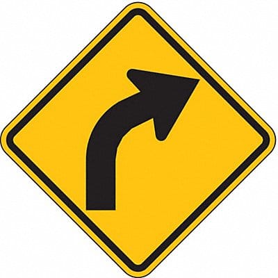 Right Curve Traffic Sign 24 x 24