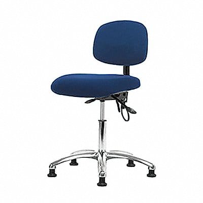 Fabric ESD Chr Desk Tilt Glides Blue