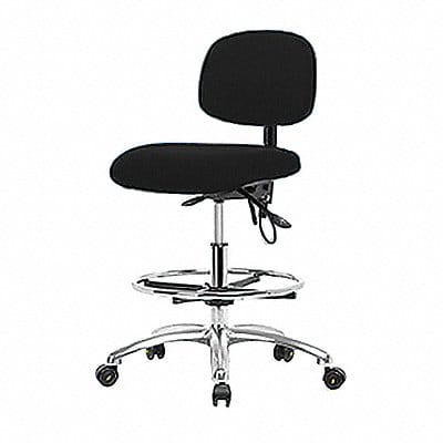 Fabric ESD Chair Med FR Casters Blk