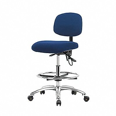 Fabric ESD Chair Med FR Casters Blue