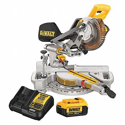 Cordless Miter Saw Kit 3750 RPM 20.0VDC