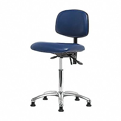 Vinyl ESD Chair Med Tilt Glides Blue