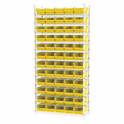 D5526 Bin Shlvng 14inx74inx36in Yellow