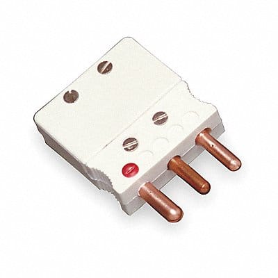 Thermocouple Plug Cu White 3 Pin QD