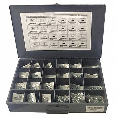 Fastener Assort Slotted 1200pcs Zinc