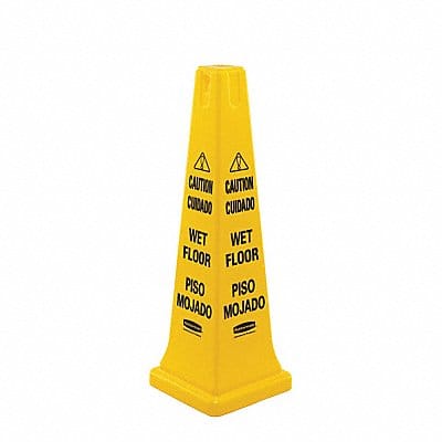 Safety Cone Yellow HDPE 36 in H