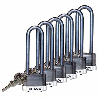 H1719 Keyed Padlock Different 1-5/16 W PK6