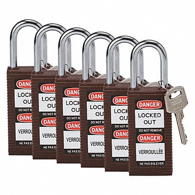 Lockout Padlock KD Brown 3 H PK6