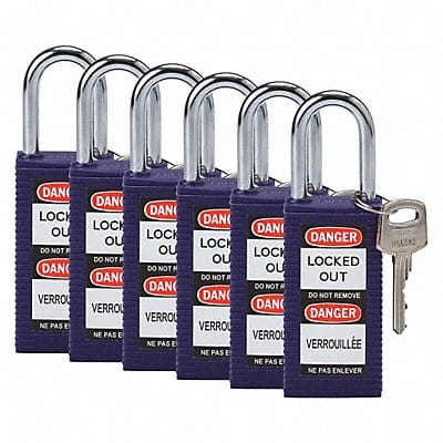 Lockout Padlock KD Purple 3 H PK6