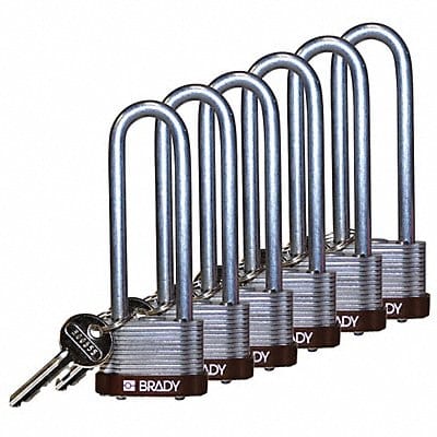 H1719 Keyed Padlock Different 1-5/16 W PK6