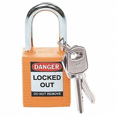 H1698 Lockout Padlock KA Orange 1-3/4 H PK3