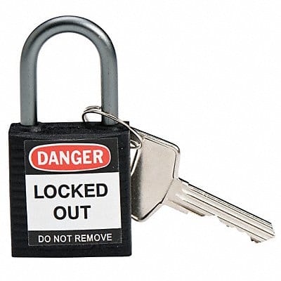 Lockout Padlock KD Black 1-2/5 H PK6