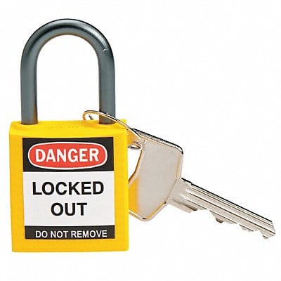 Lockout Padlock KA Yellow 1-2/5 H PK3