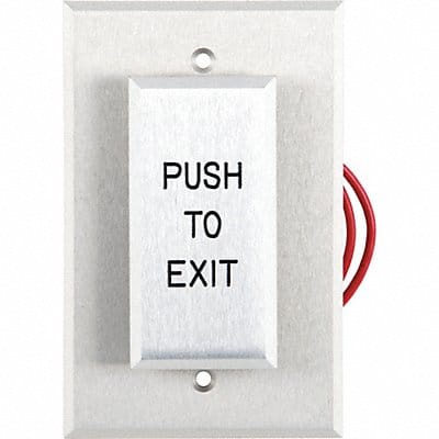 Push to Exit Button 24VDC Silver Button