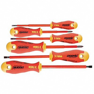 Ins. Screwdriver Set Slot/Phillips 6 Pc