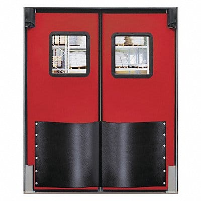 H1835 Swinging Dr 7x6 ft Red Polyethylene PR