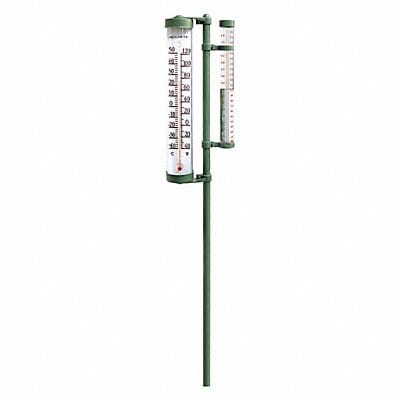 Post Mtd Rain Gauge/Thermometer