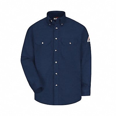 D1295 FR Long Sleeve Shirt Navy S Button