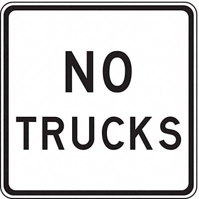 No Trucks Traffic Sign 24 x 24