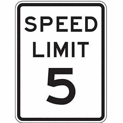 D9765 Speed Limit 5 Traffic Sign 24 x 18