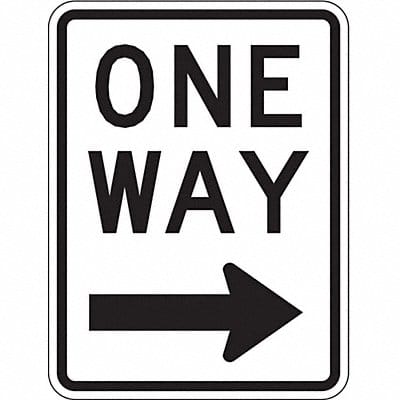 D9712 One Way Traffic Sign 24 x 18