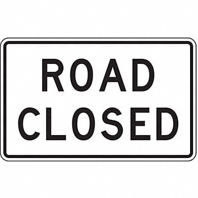 Road Closed Traffic Sign 30 x 48