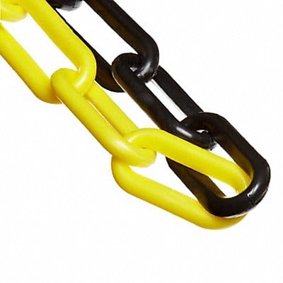 K6949 Plastic Chain 100 ft L Black/Yellow