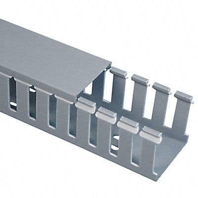 Wire Duct Wide Slot Gray 1.26 W x 1.5 D